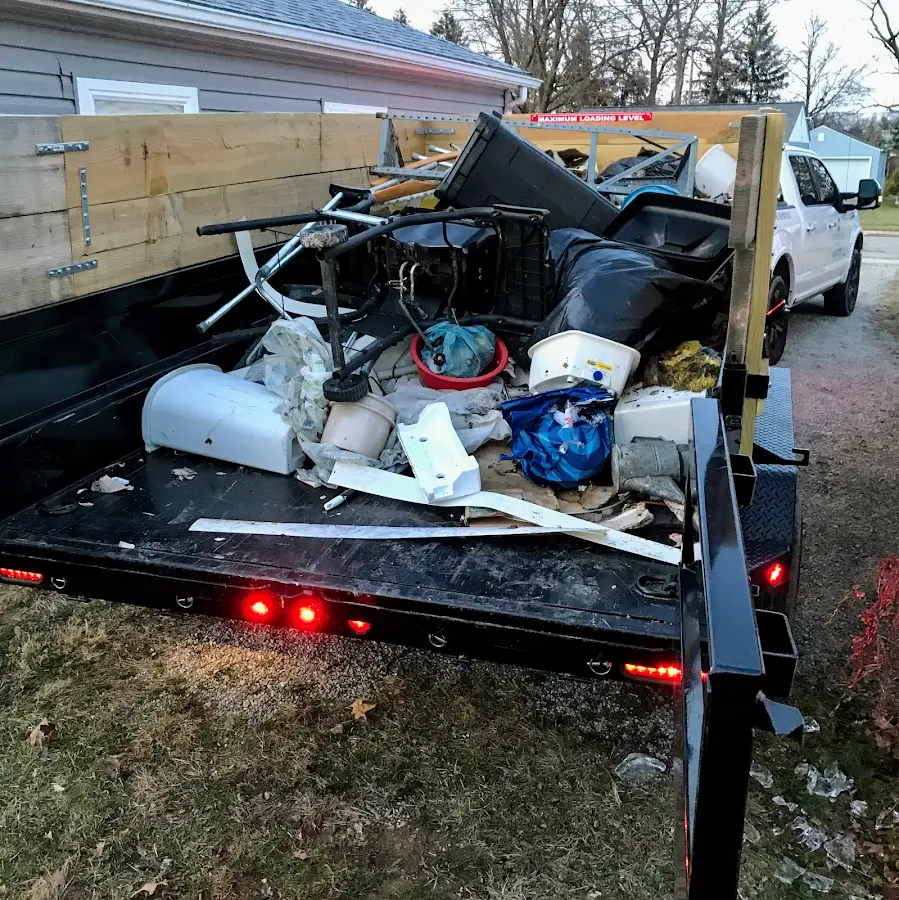 Roll-off dumpster delivered to a residential driveway in Northwoods
